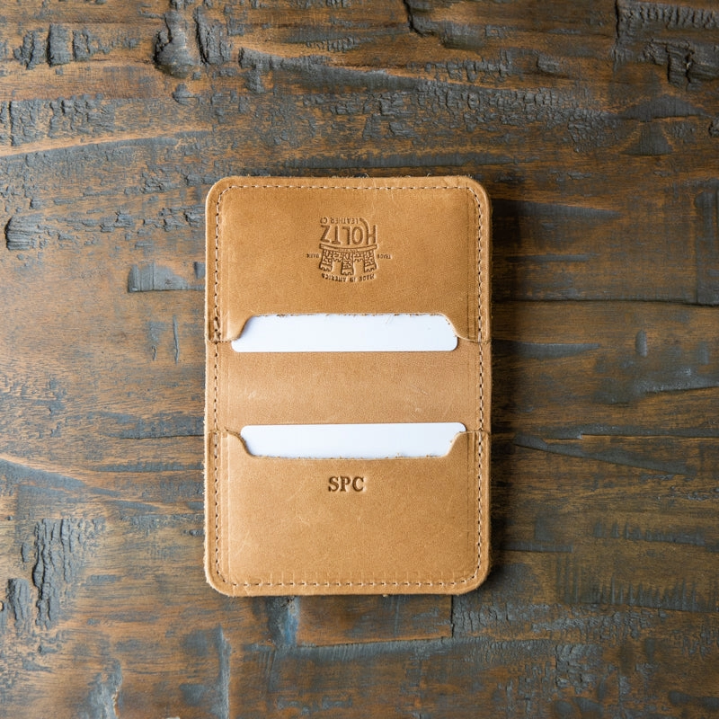The Gates Personalized Leather Bifold Money Clip Front Pocket Wallet