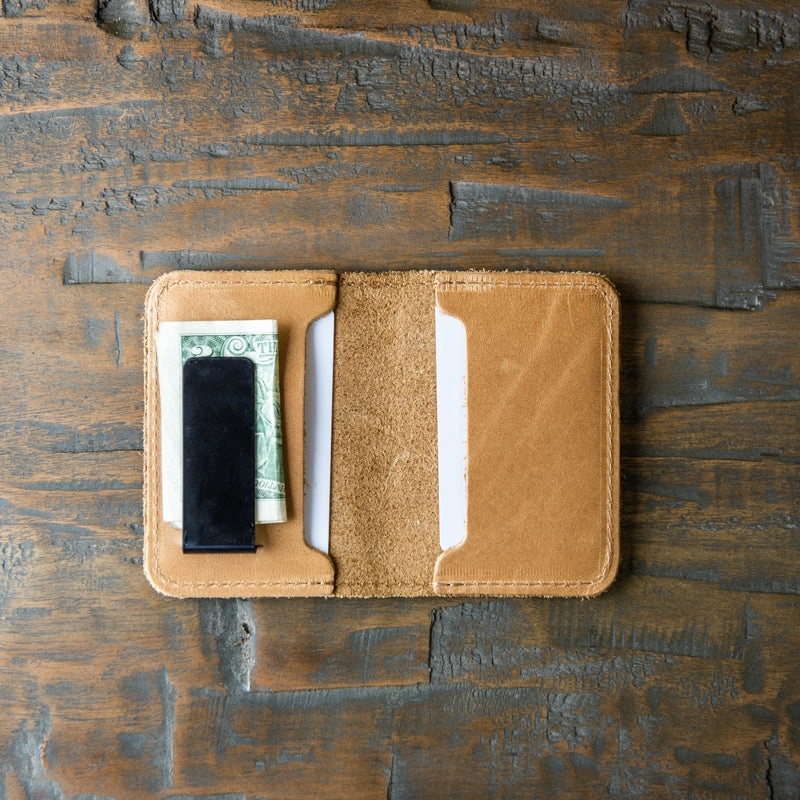 The Gates Personalized Leather Bifold Money Clip Front Pocket Wallet