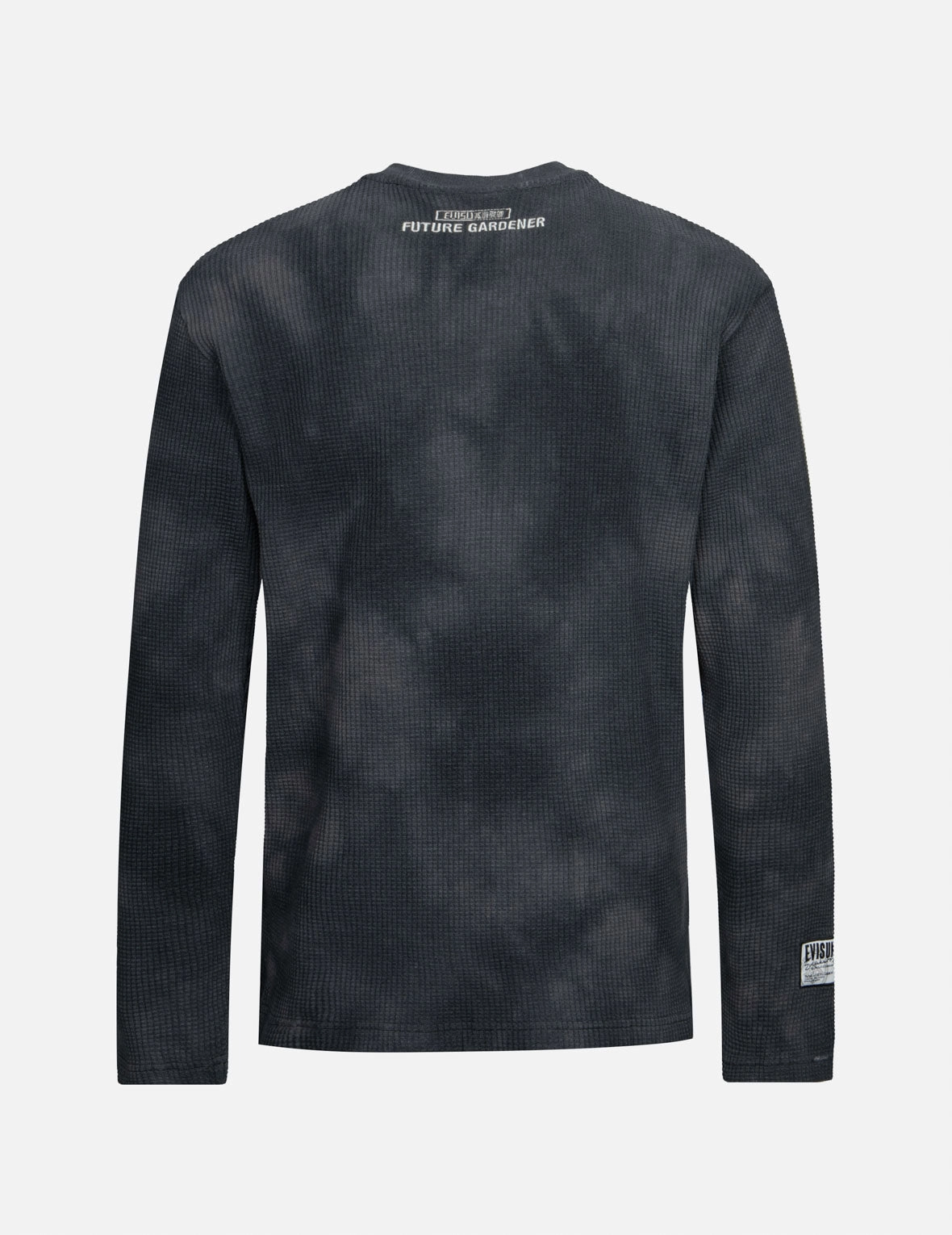 Tie-Dyed with Kamon Embroidery Relax Fit Long-Sleeve T-shirt