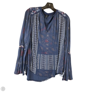 Top Long Sleeve Basic By Lucky Brand In Blue & White, Size: Xs