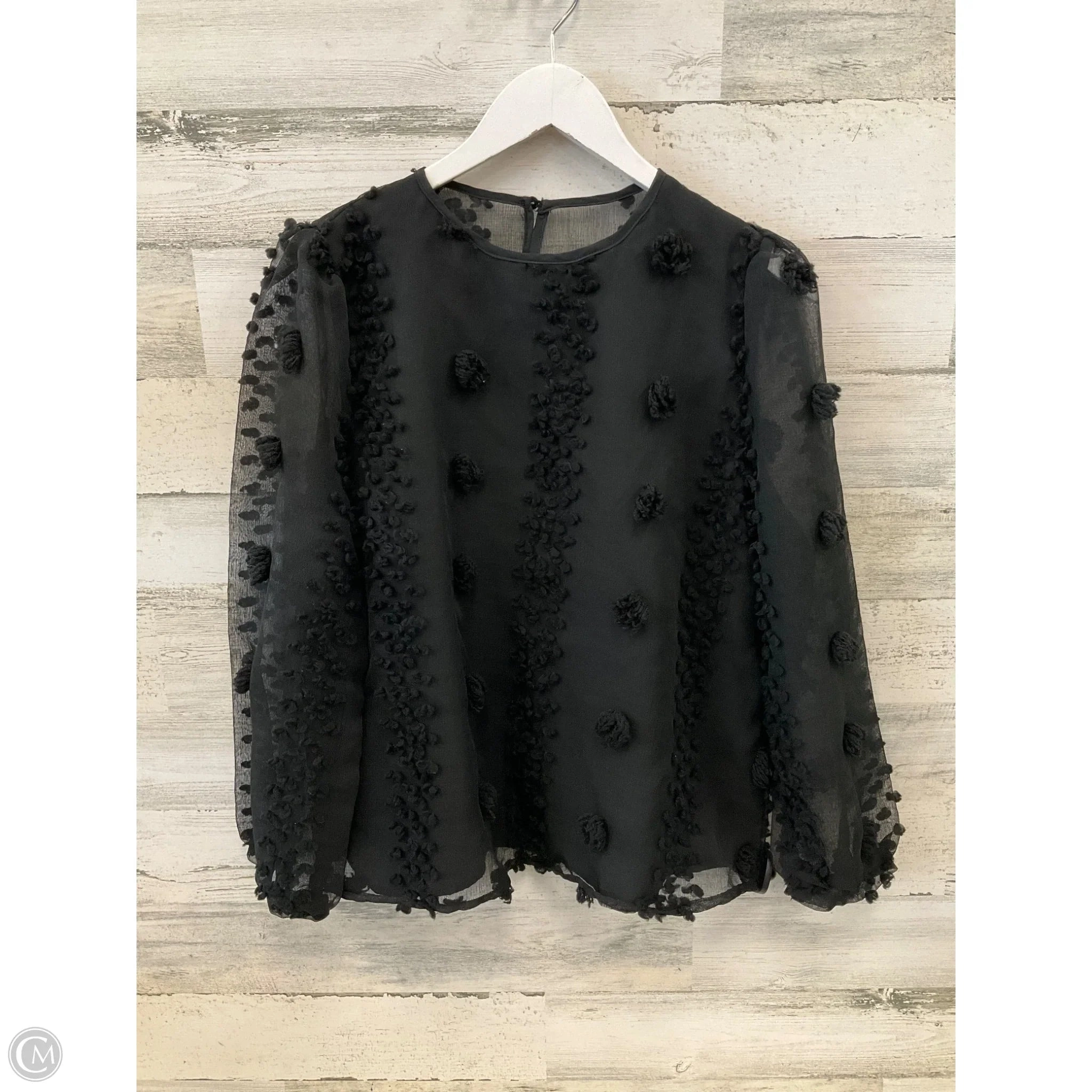 Top Long Sleeve By Clothes Mentor In Black, Size: L