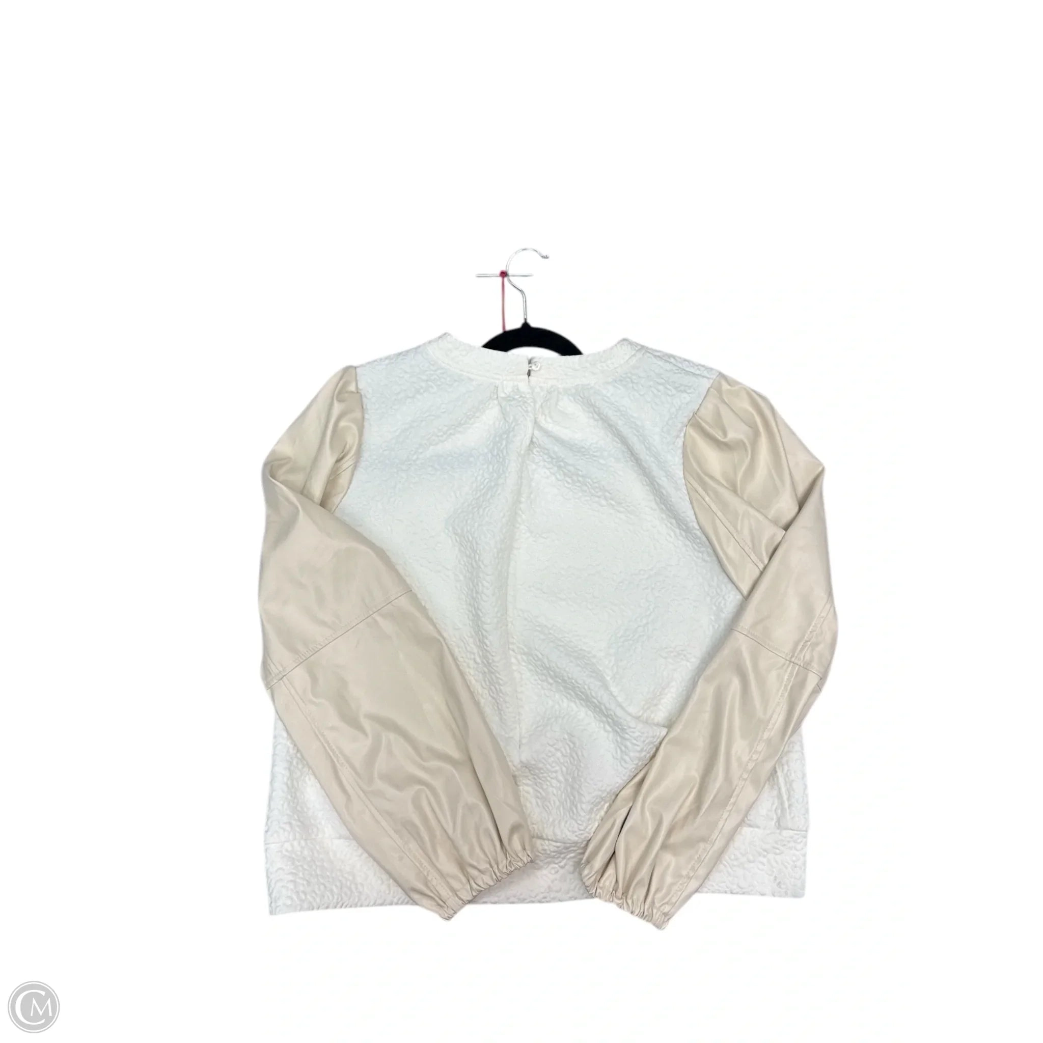 Top Long Sleeve By Cmc In Cream, Size: L