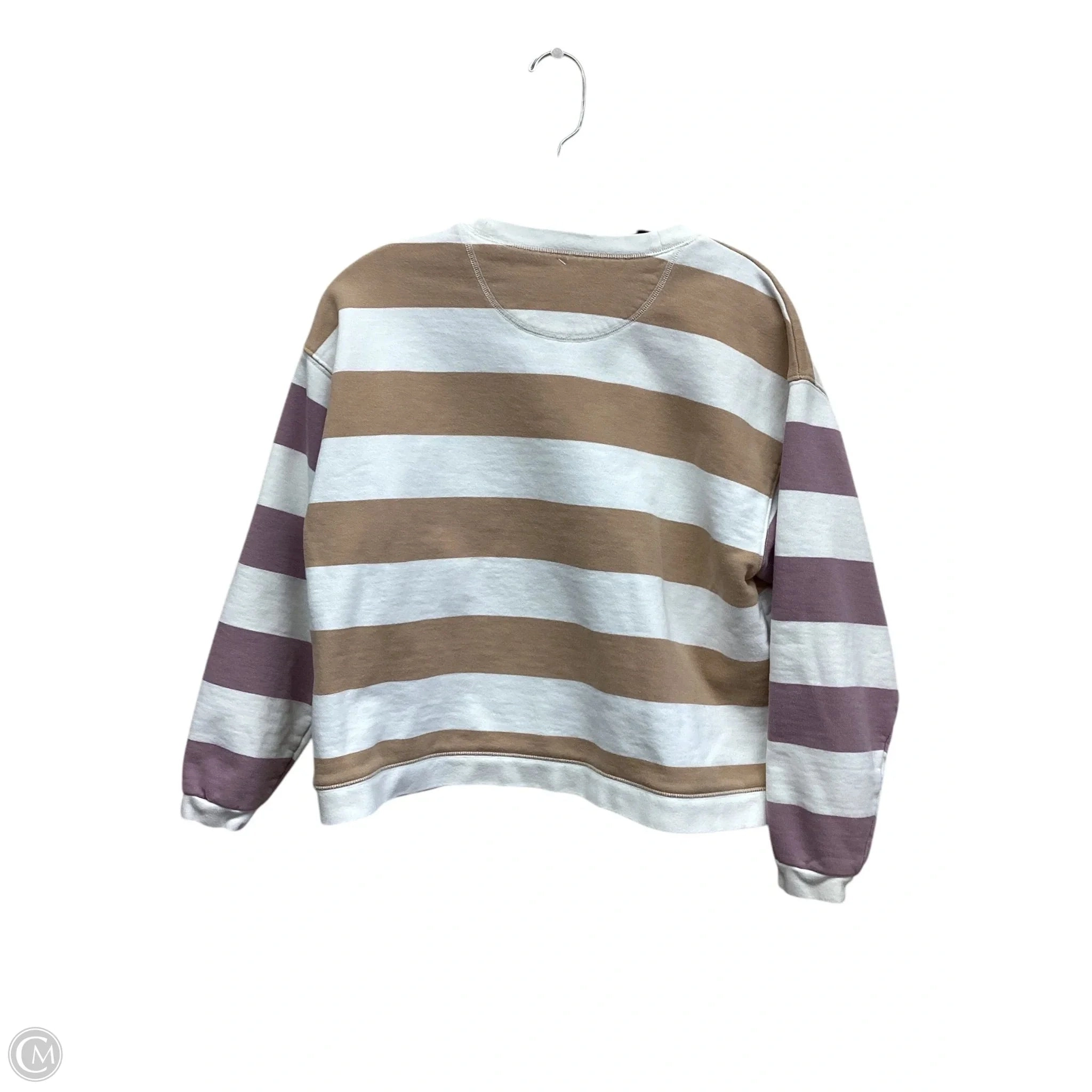 Top Long Sleeve By Madewell In Striped Pattern, Size: S