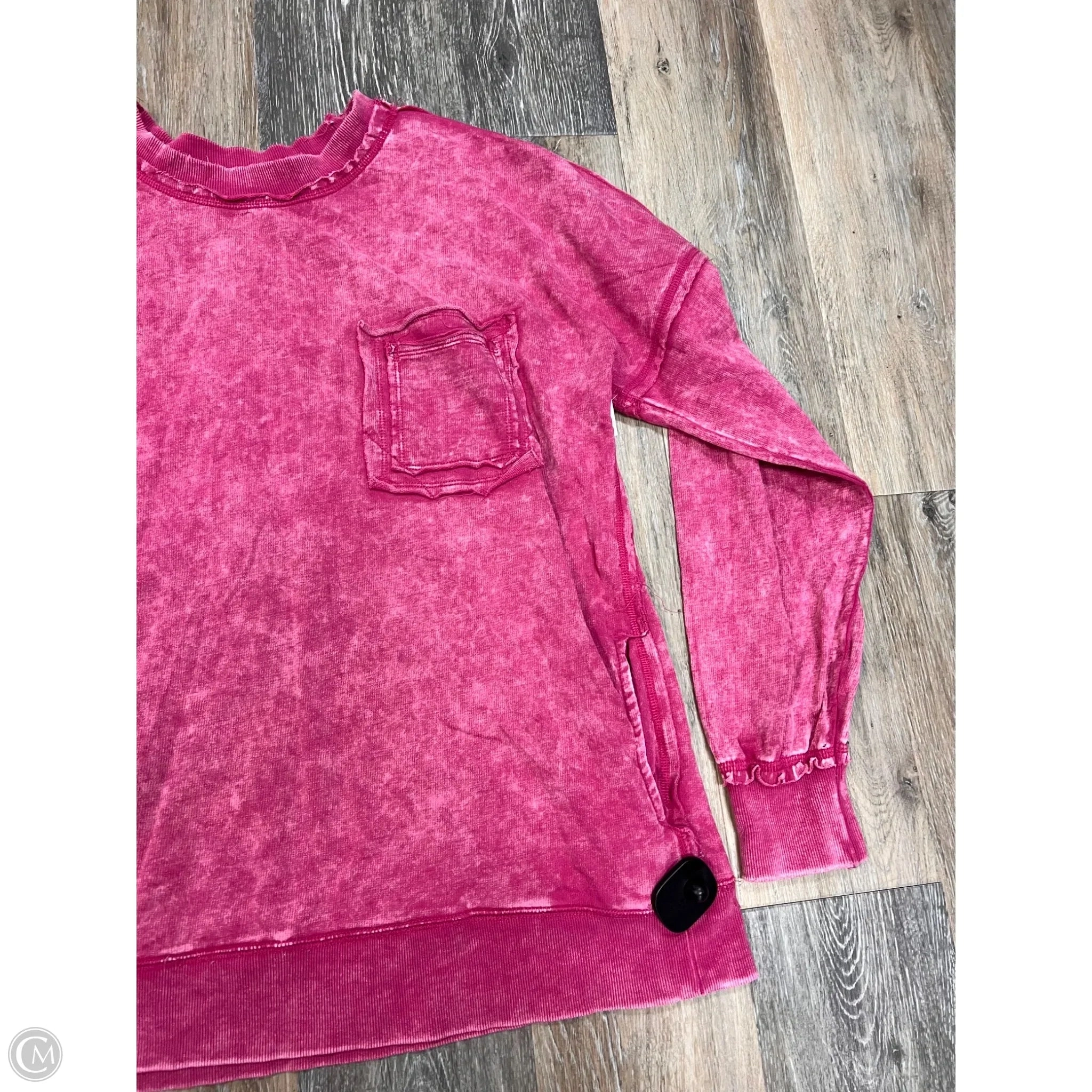 Top Long Sleeve By The Nines In Pink, Size: L