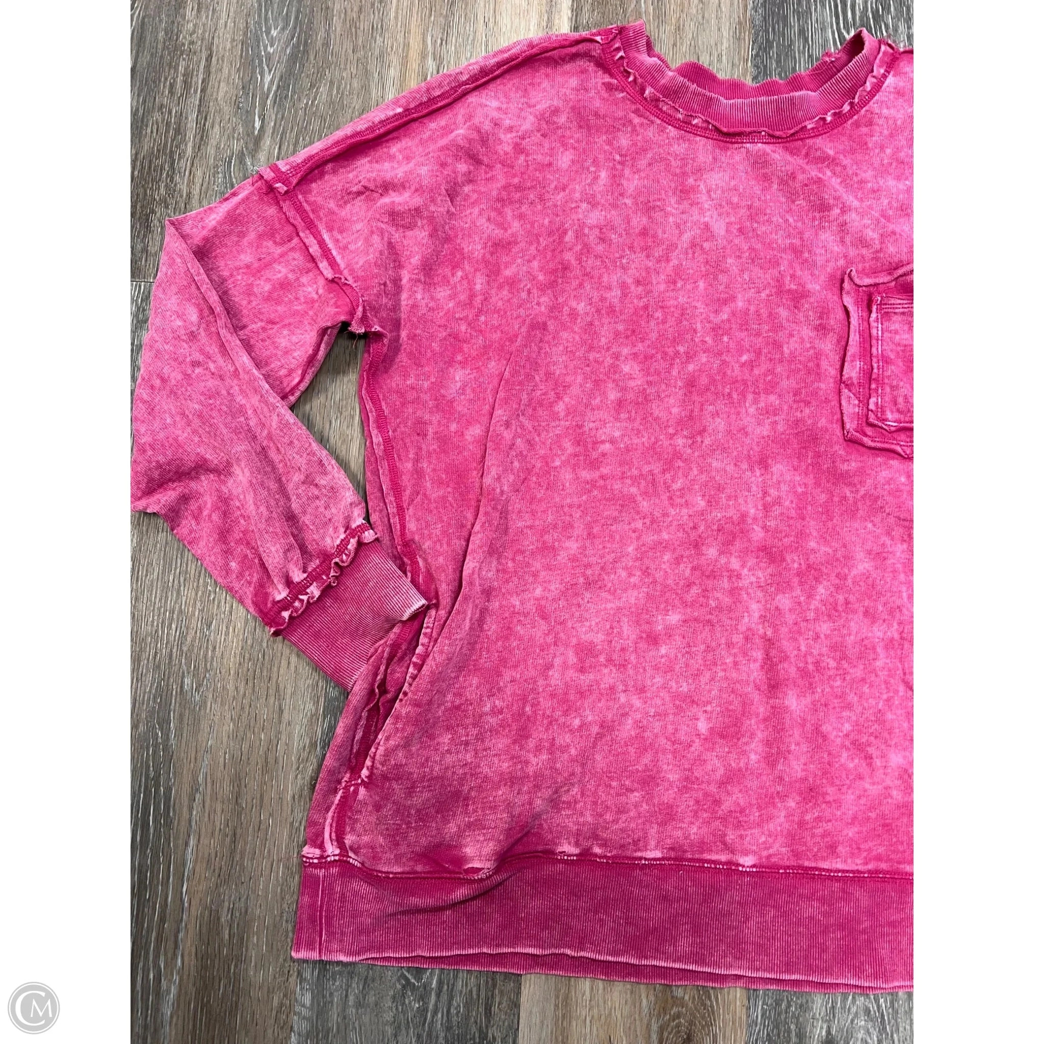 Top Long Sleeve By The Nines In Pink, Size: L