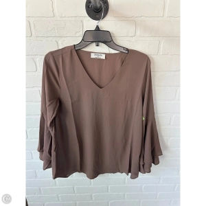Top Long Sleeve By Zenana Outfitters In Brown, Size: S