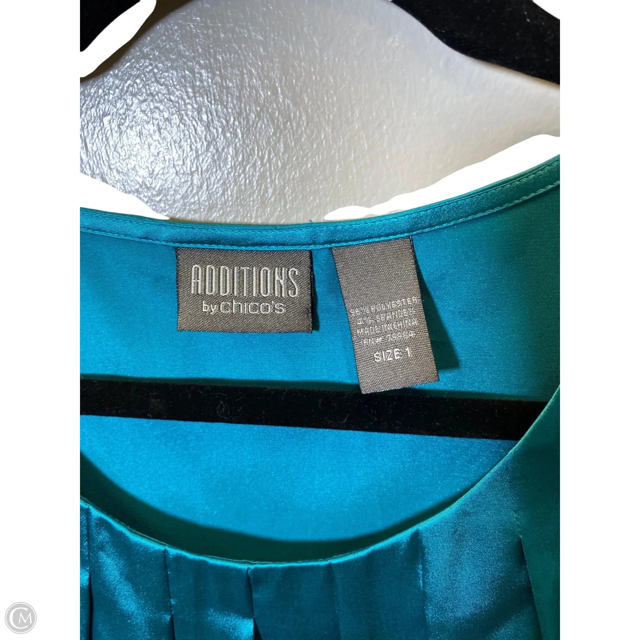 Top Sleeveless By Additions By Chicos In Teal, Size: M