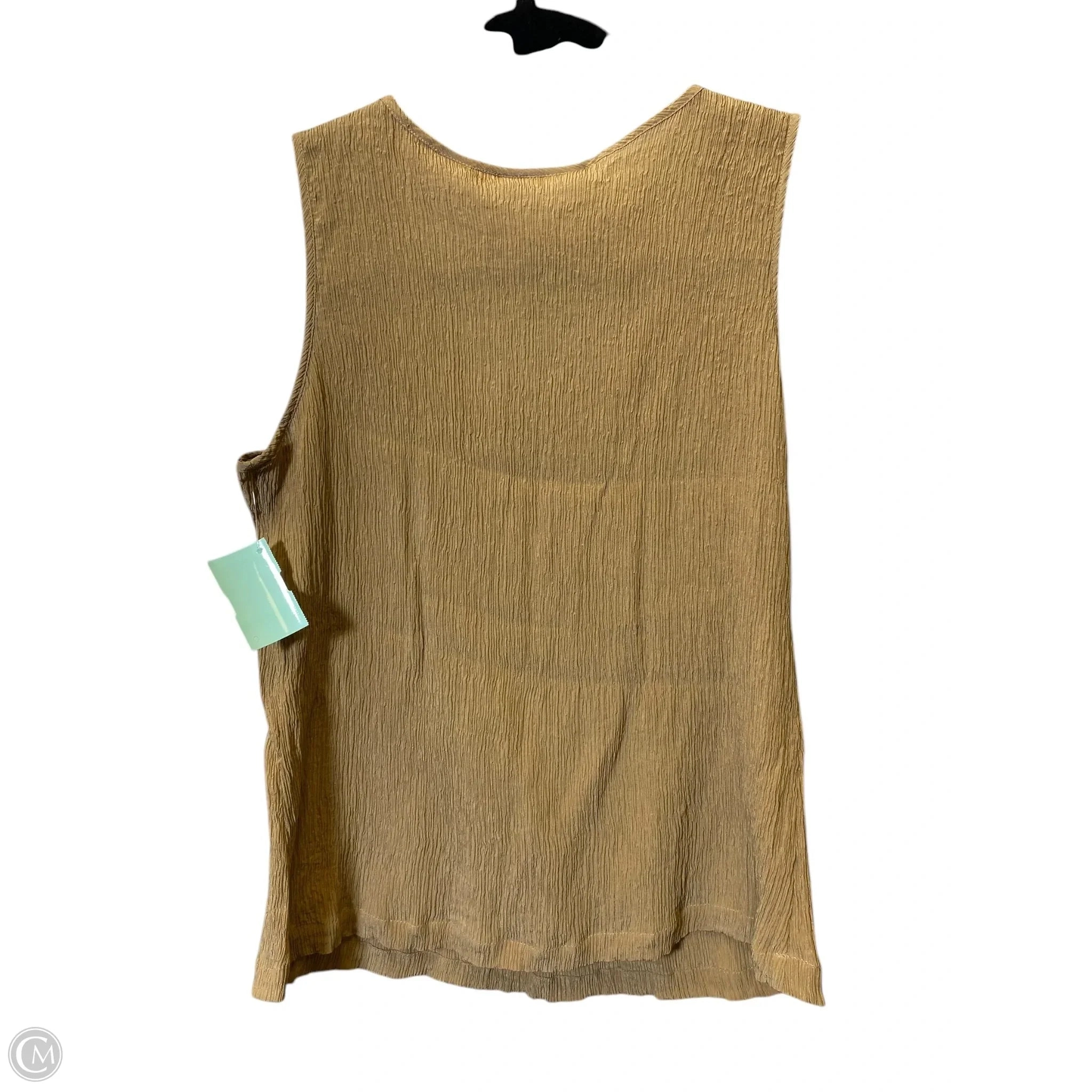 Top Sleeveless By Amanda Smith In Beige, Size: M