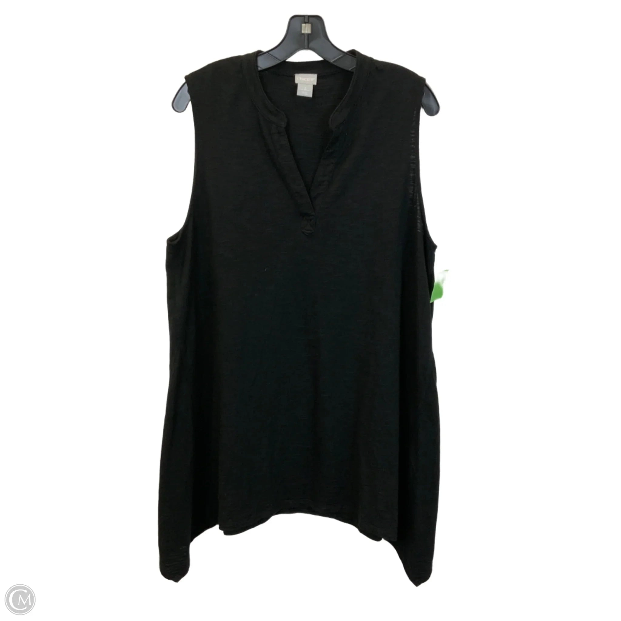 Top Sleeveless By Chicos In Black, Size: Xl