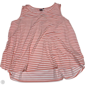 Top Sleeveless By Kaari Blue In Pink & White, Size: 2x
