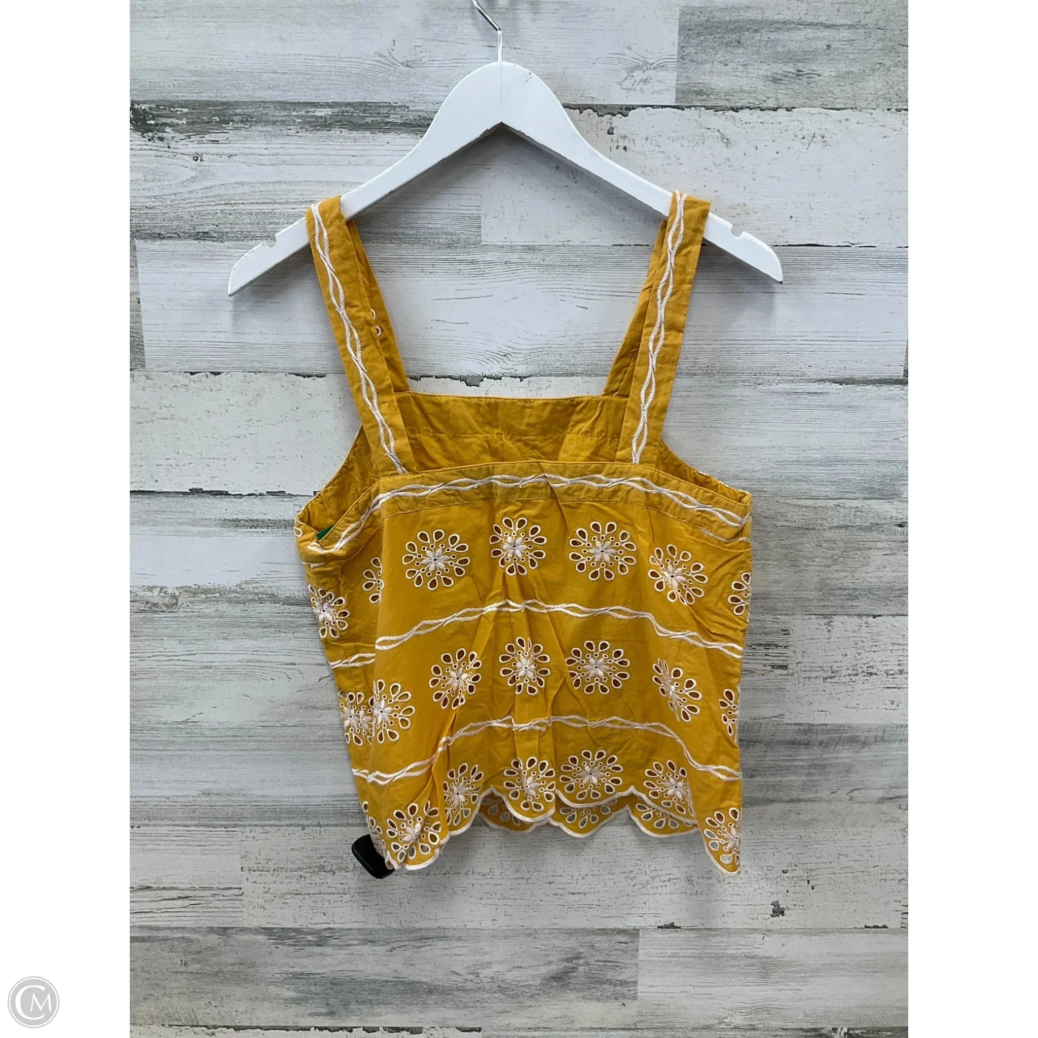 Top Sleeveless By Loft In Yellow, Size: Xs