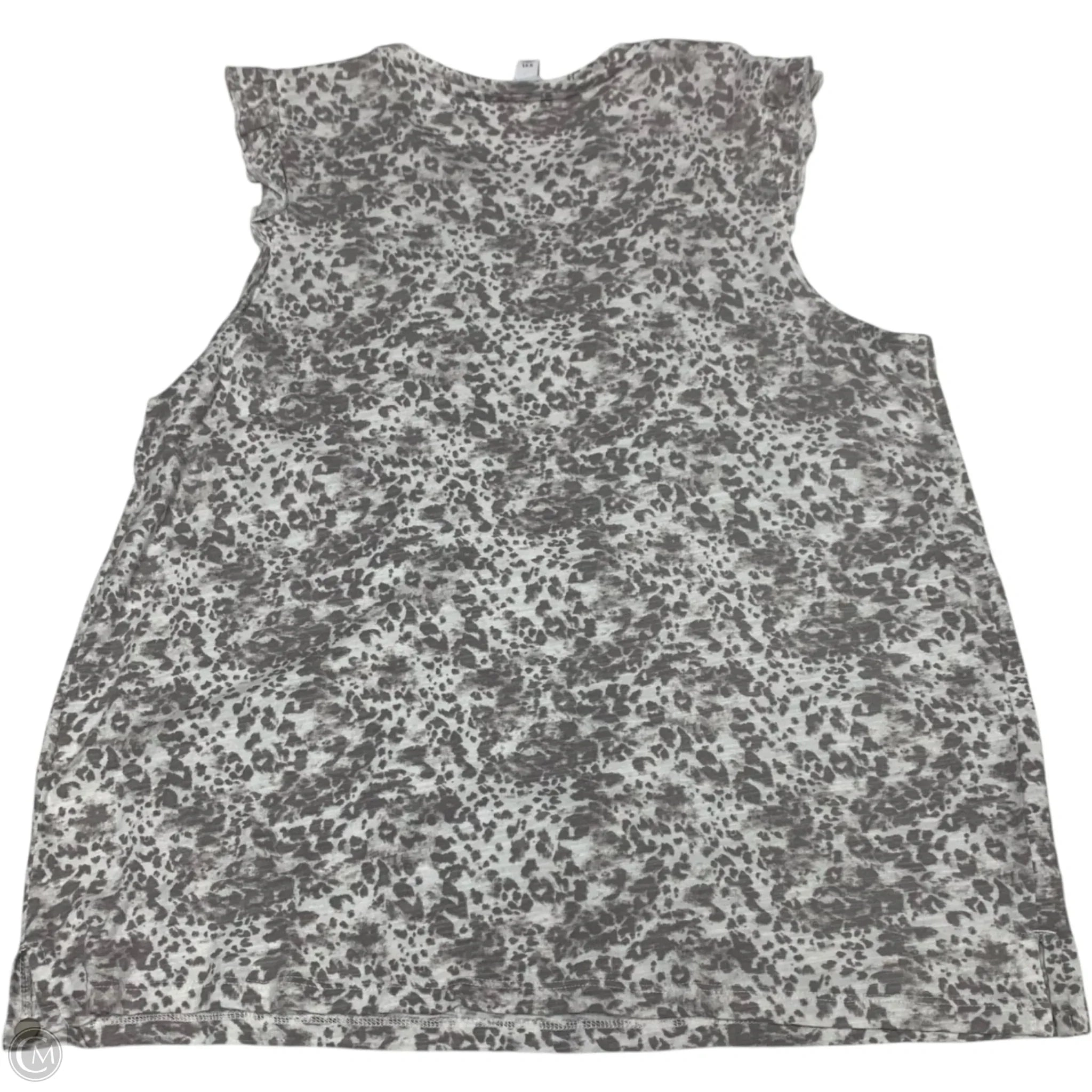 Top Sleeveless By Nine West In Grey, Size: 1x