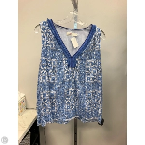 Top Sleeveless By Vineyard Vines In Blue & White, Size: M