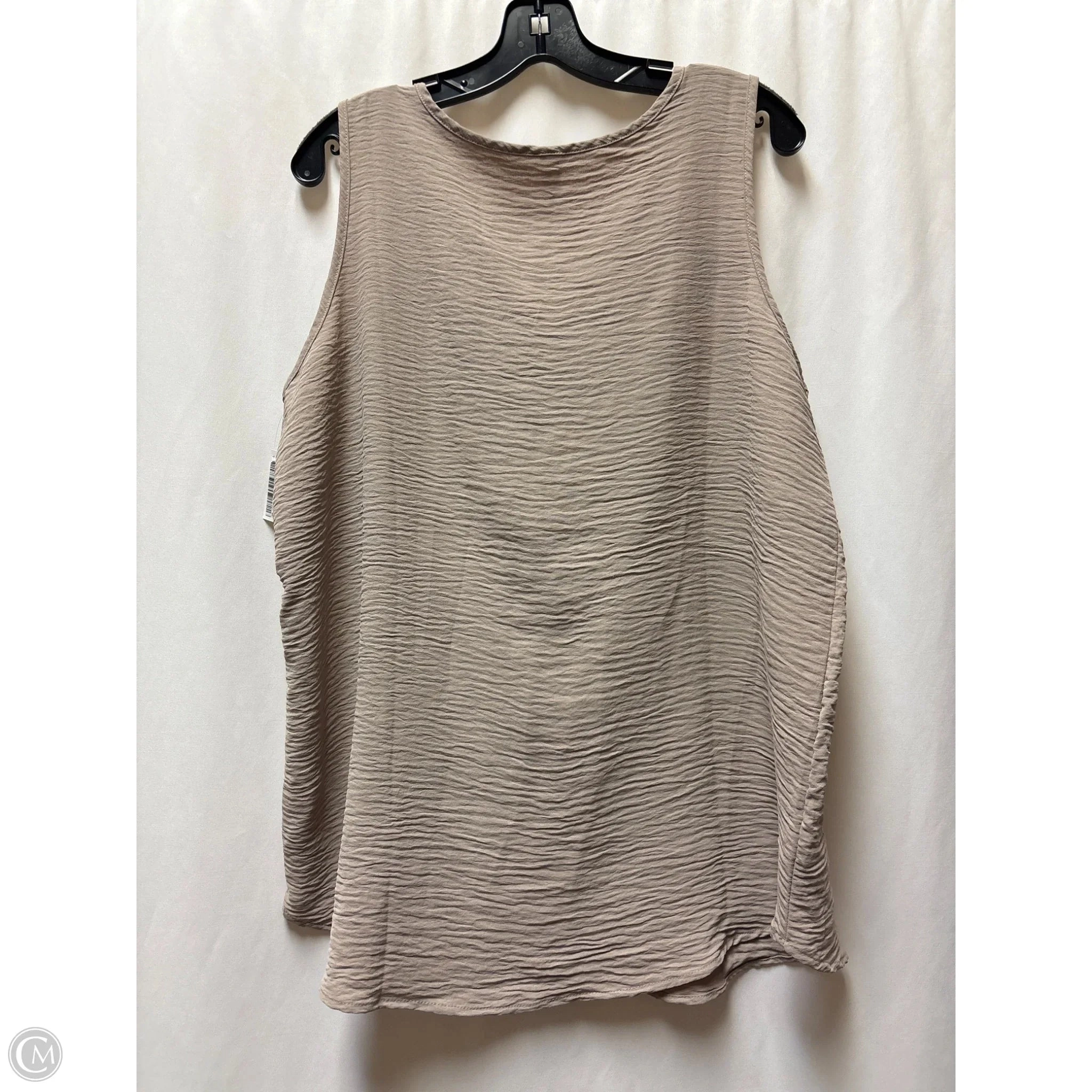 Top Sleeveless By Zenana Outfitters In Beige, Size: Xl