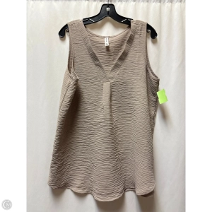Top Sleeveless By Zenana Outfitters In Beige, Size: Xl