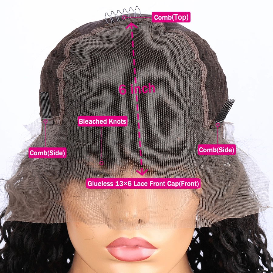Tuneful Glueless Orange Colored Jerry Curly Bob Wigs Human Hair