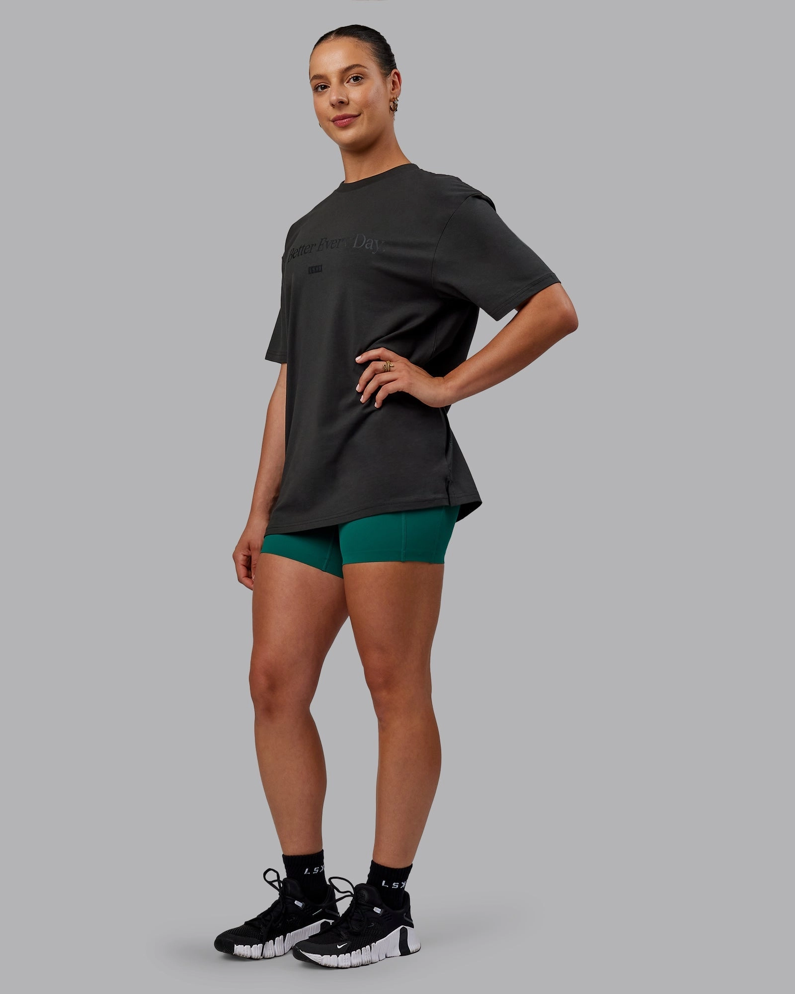 Unisex 1% Better FLXCotton Tee Oversize - Pirate Black-Black