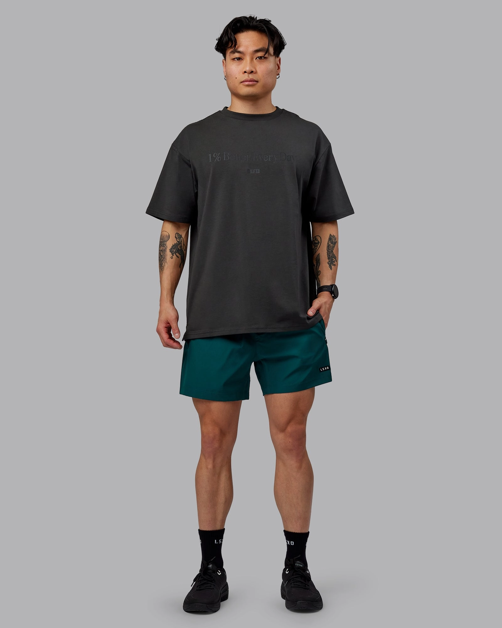 Unisex 1% Better FLXCotton Tee Oversize - Pirate Black-Black