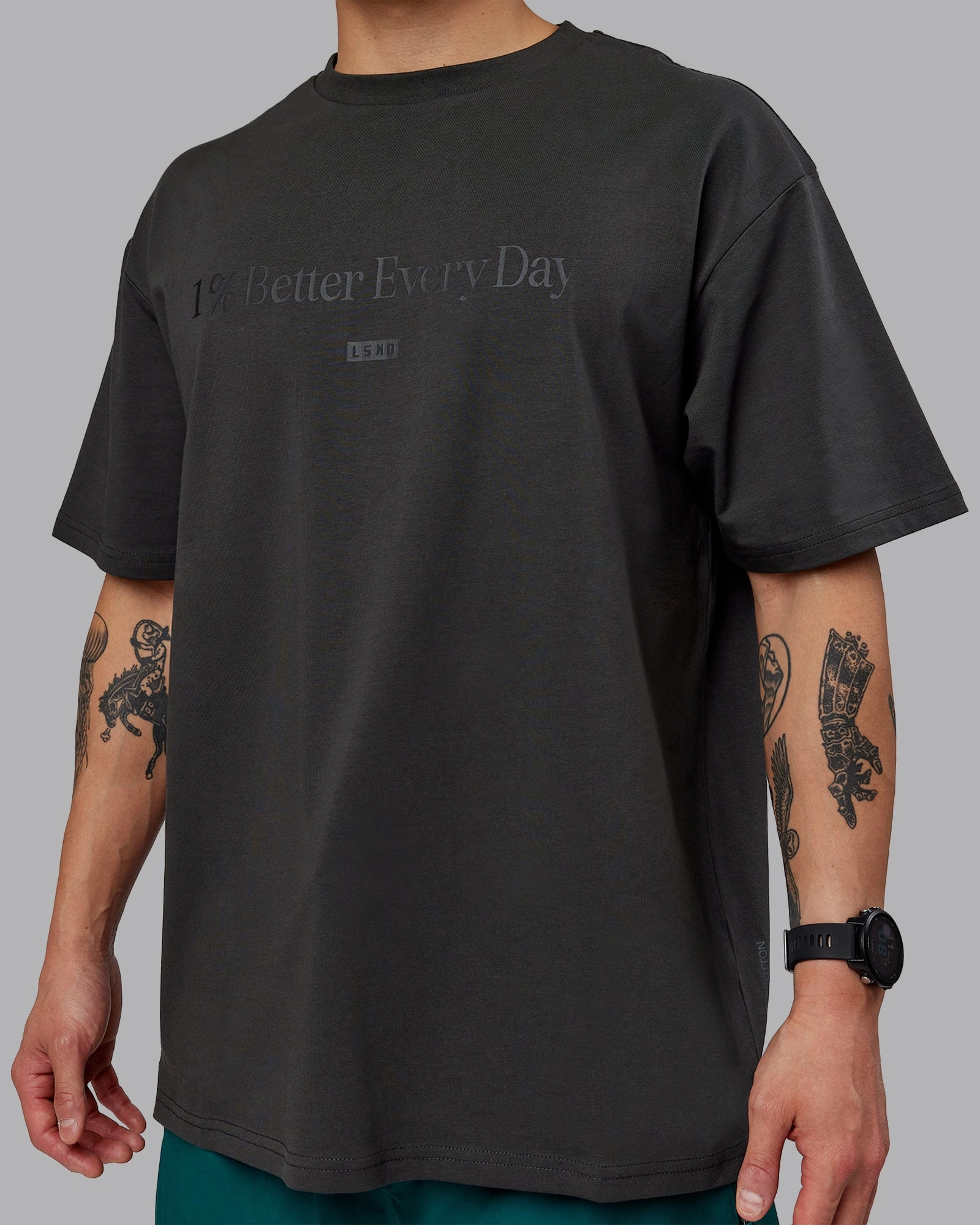 Unisex 1% Better FLXCotton Tee Oversize - Pirate Black-Black
