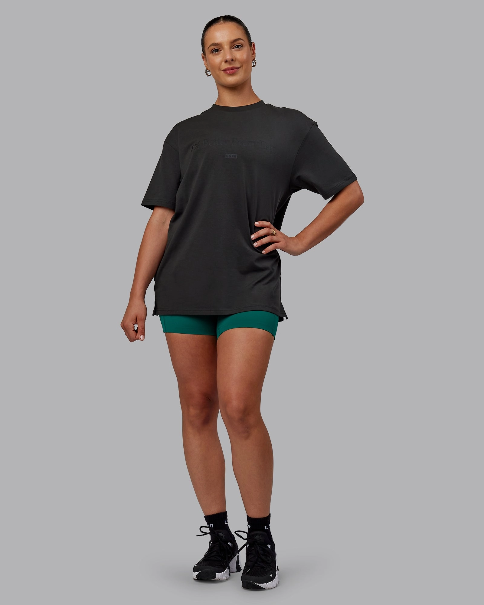 Unisex 1% Better FLXCotton Tee Oversize - Pirate Black-Black