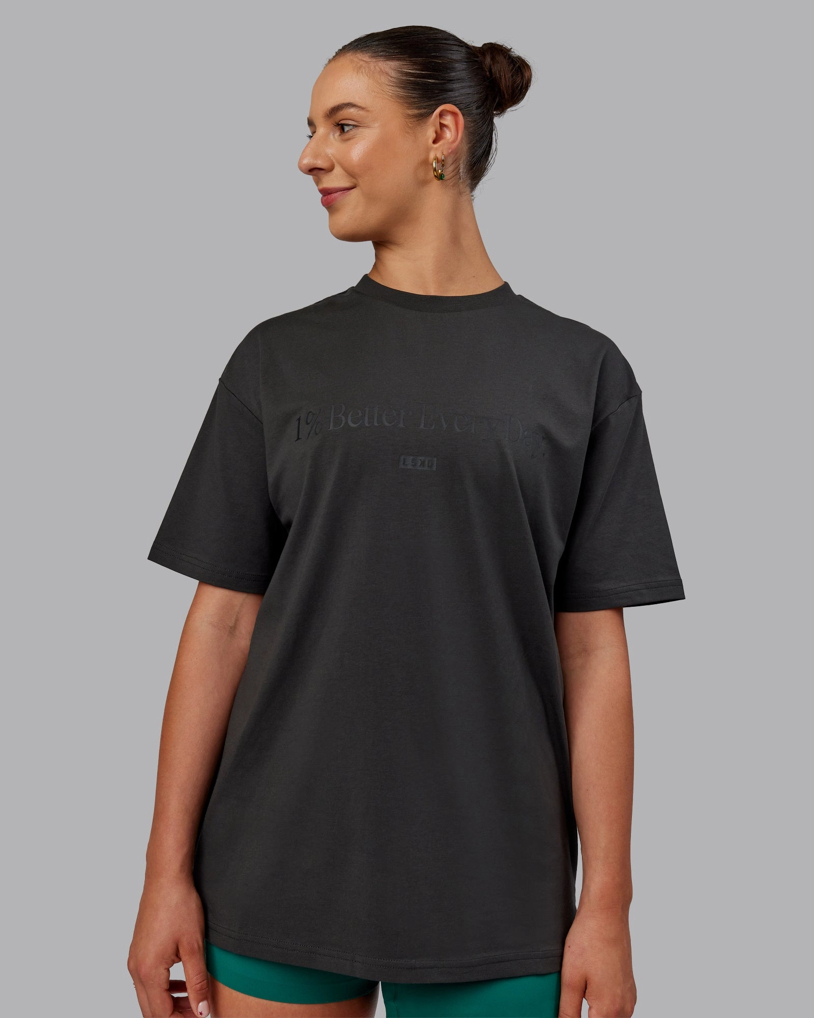 Unisex 1% Better FLXCotton Tee Oversize - Pirate Black-Black