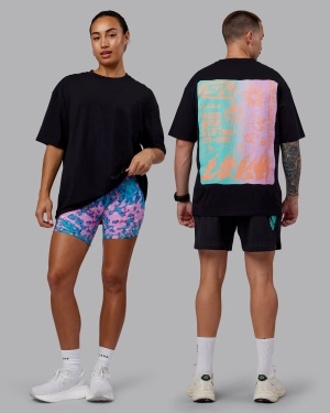 Unisex So Cal 24 FLXCotton Tee Oversize - Black-Beacon Orange
