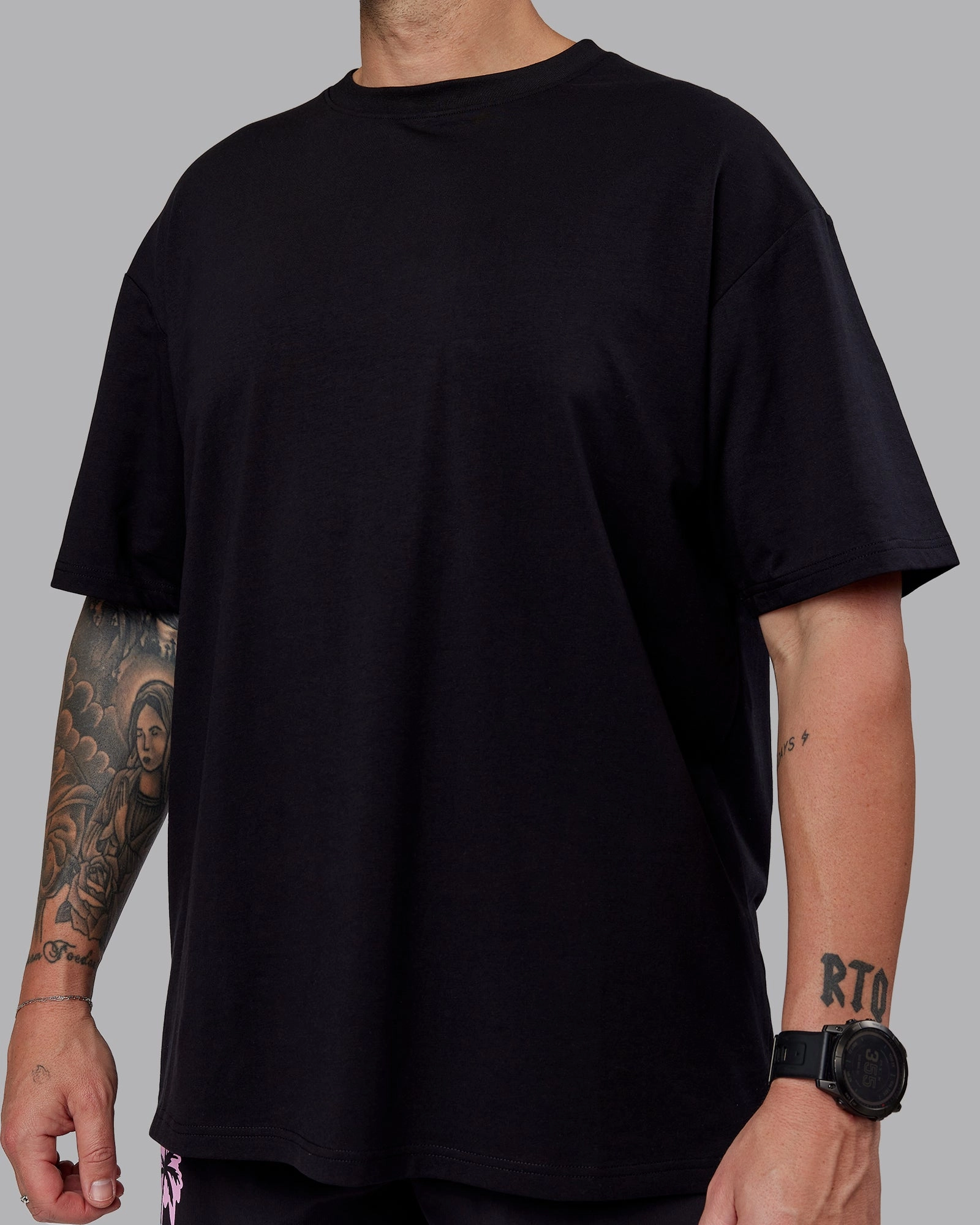 Unisex So Cal 24 FLXCotton Tee Oversize - Black-Beacon Orange