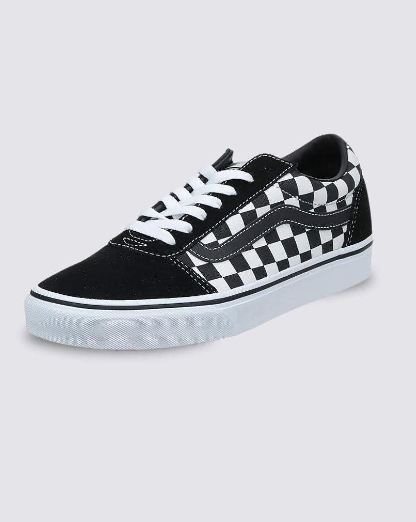 VANS MEN'S WARD LO CHECKERED BLACK/WHITE SHOE