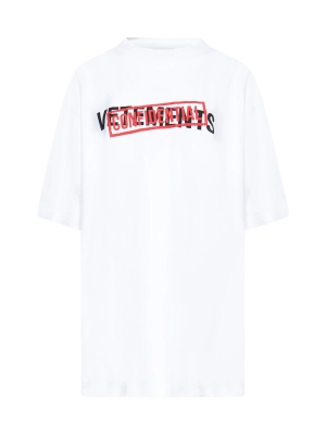 Vetements Logo Printed Crewneck T-Shirt