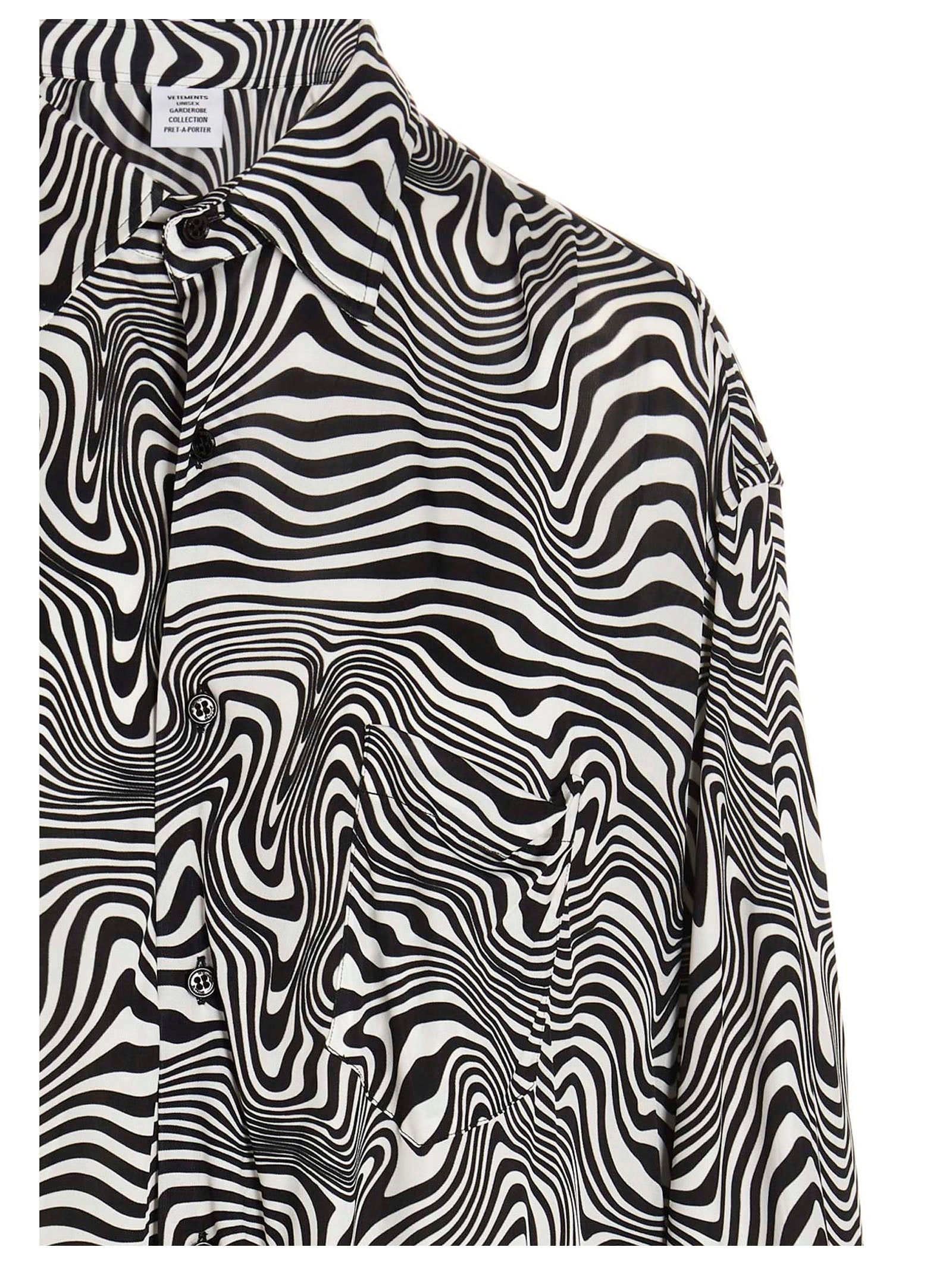 Vetements Zebra Printed Long-Sleeved Shirt