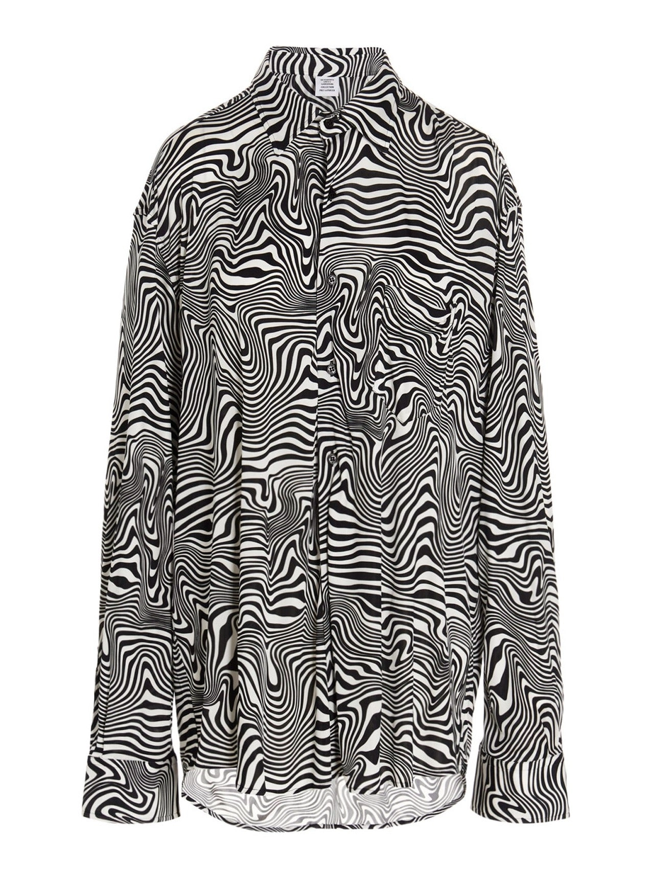Vetements Zebra Printed Long-Sleeved Shirt
