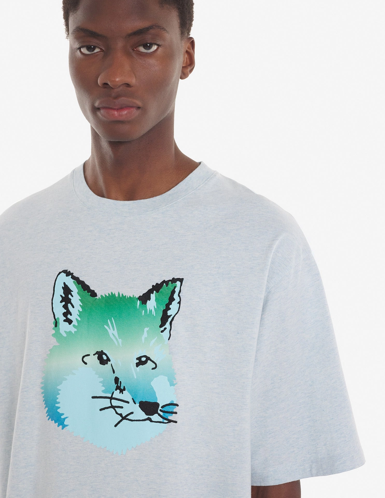 Vibrant Fox Head Easy Tee Blue Haze Melange