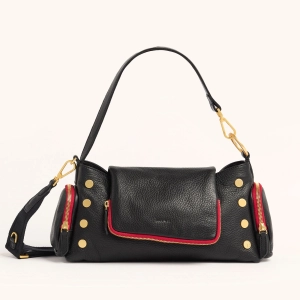 VIP Satchel | Cargo Black/Brushed Gold Red Zip