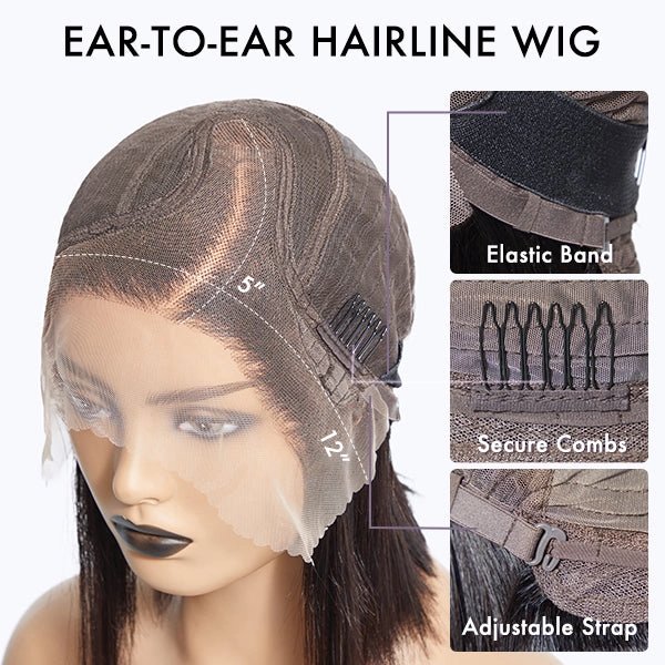 Weekly Special | Ultra Natural Slicked Back Short Curly Wig Glueless Ear-to-ear Wide T Lace Front Wig