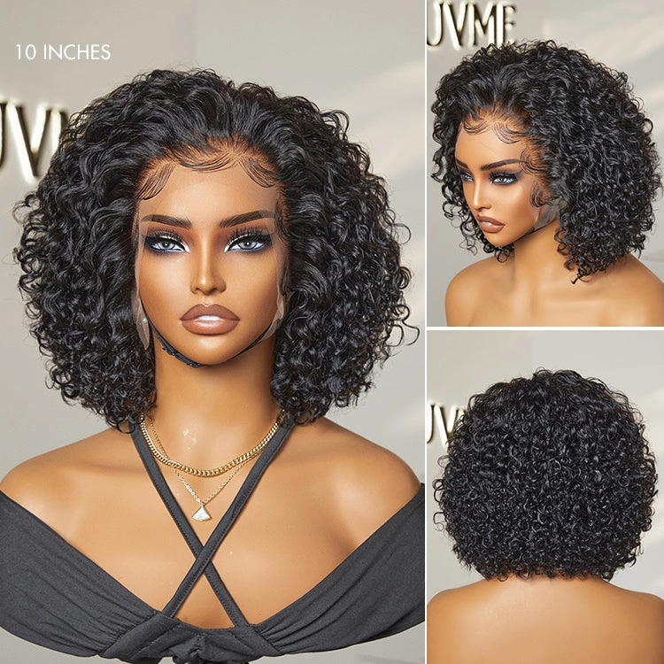 Weekly Special | Ultra Natural Slicked Back Short Curly Wig Glueless Ear-to-ear Wide T Lace Front Wig