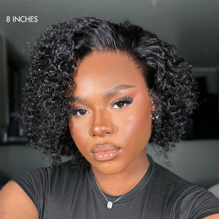 Weekly Special | Ultra Natural Slicked Back Short Curly Wig Glueless Ear-to-ear Wide T Lace Front Wig