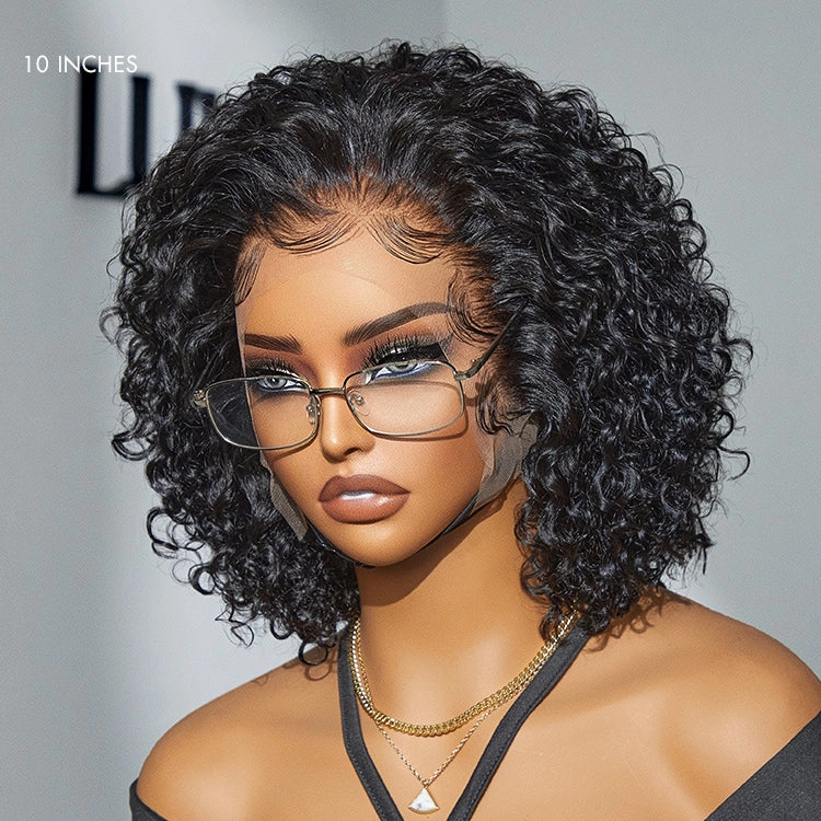 Weekly Special | Ultra Natural Slicked Back Short Curly Wig Glueless Ear-to-ear Wide T Lace Front Wig
